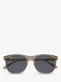 Ray-Ban RB2210 men's rectangular sunglasses transparent brown (British brand)