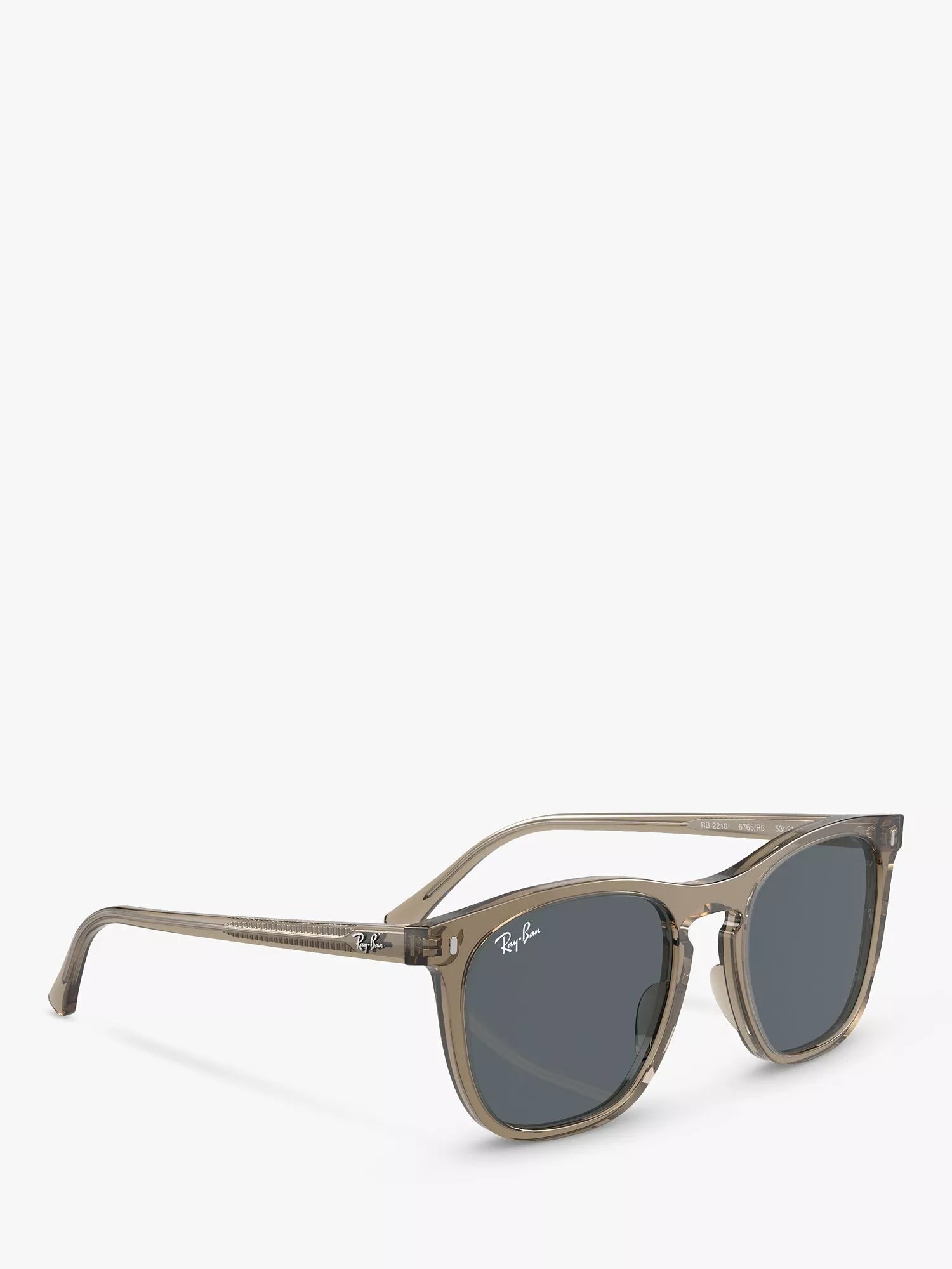 Ray-Ban RB2210 men's rectangular sunglasses transparent brown (British brand)