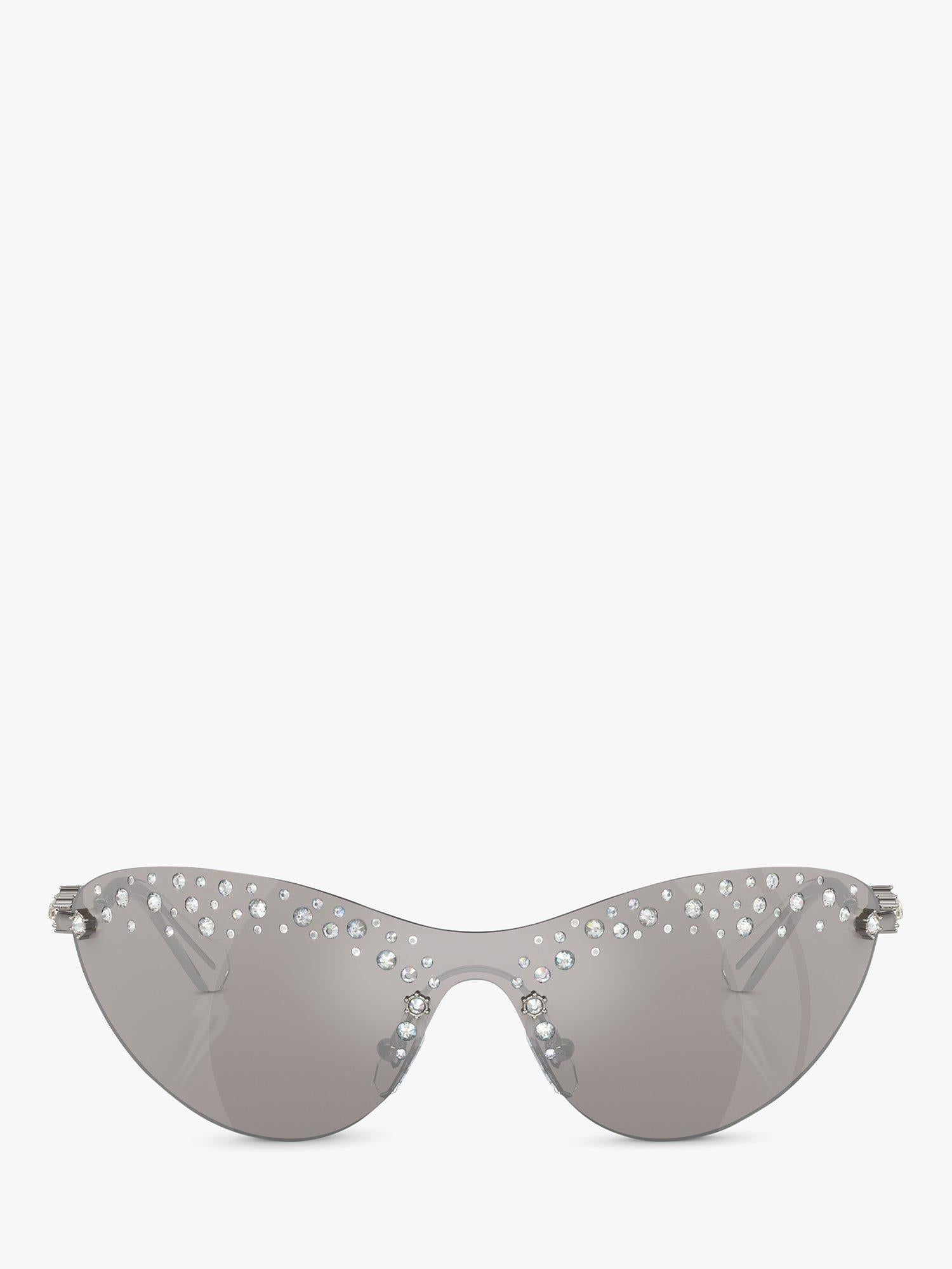Swarovski wrap sunglasses with gradient mirrored lenses, imported from the UK
