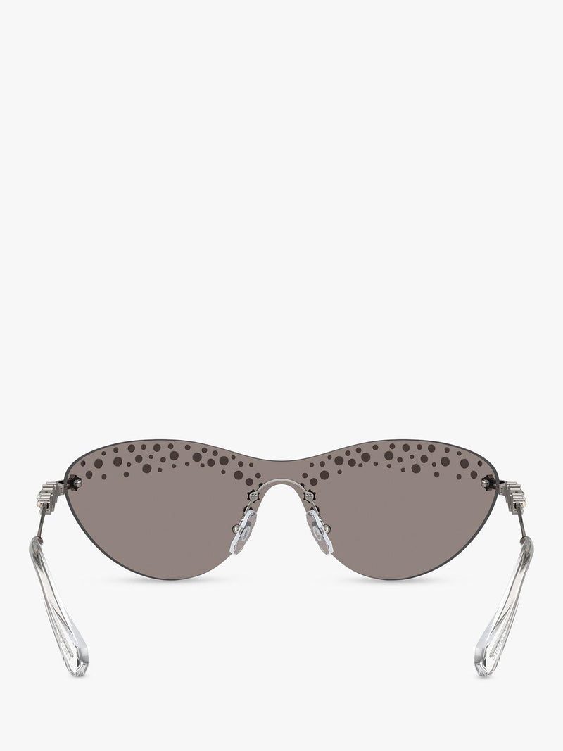 Swarovski wrap sunglasses with gradient mirrored lenses, imported from the UK