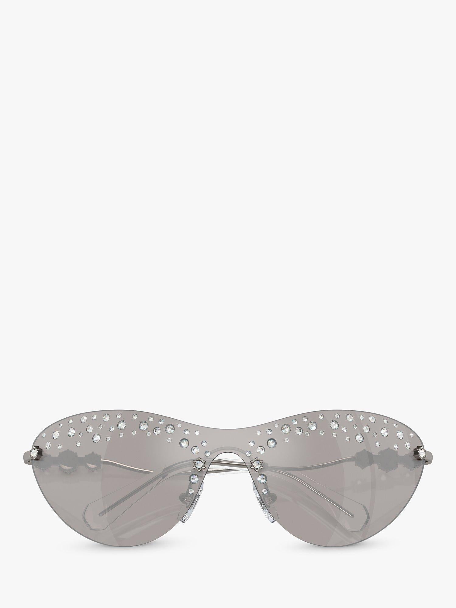 Swarovski wrap sunglasses with gradient mirrored lenses, imported from the UK