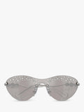 Swarovski wrap sunglasses with gradient mirrored lenses, imported from the UK