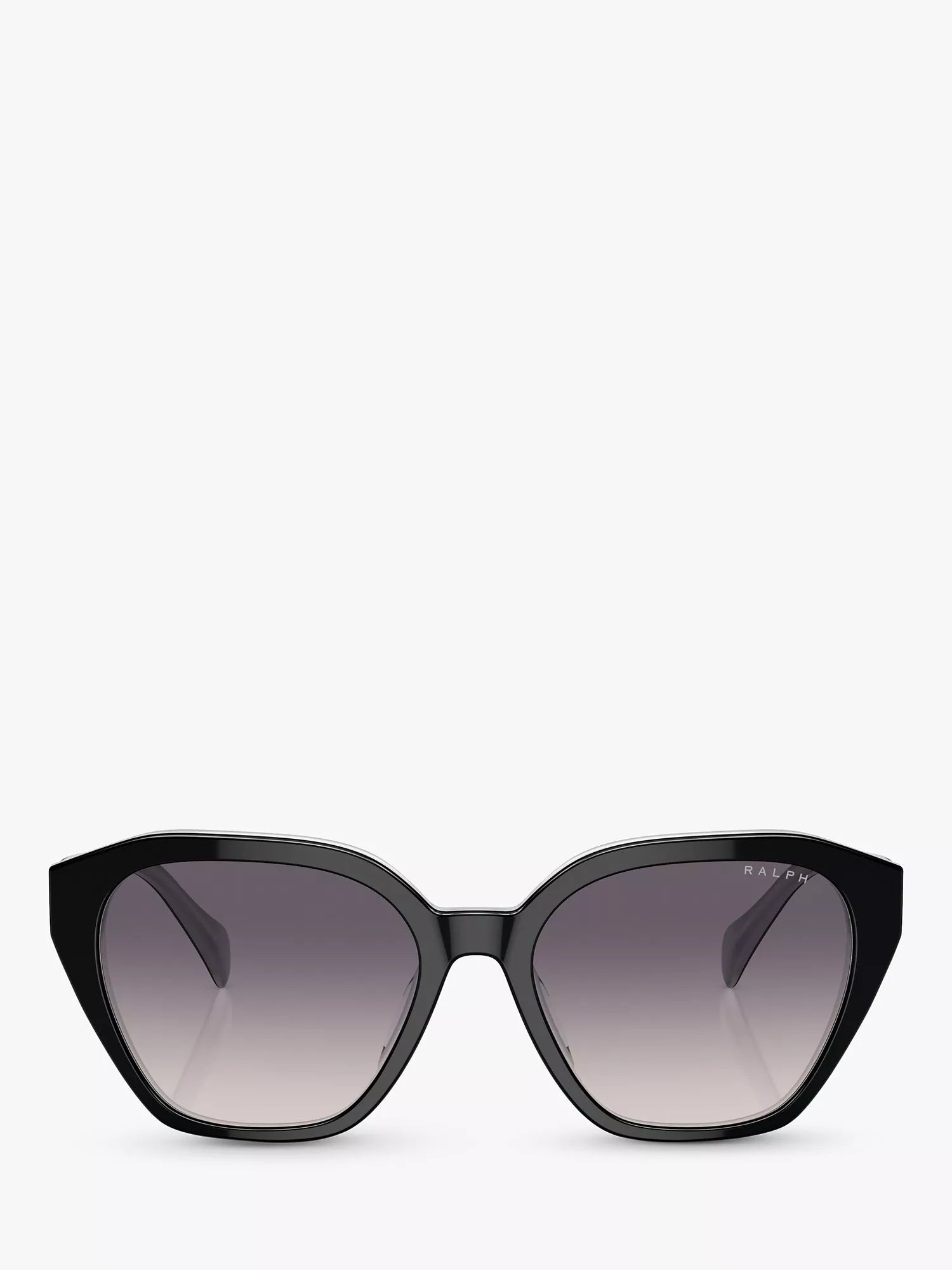 Ralph Lauren round sunglasses in black with gradient lenses, UK version