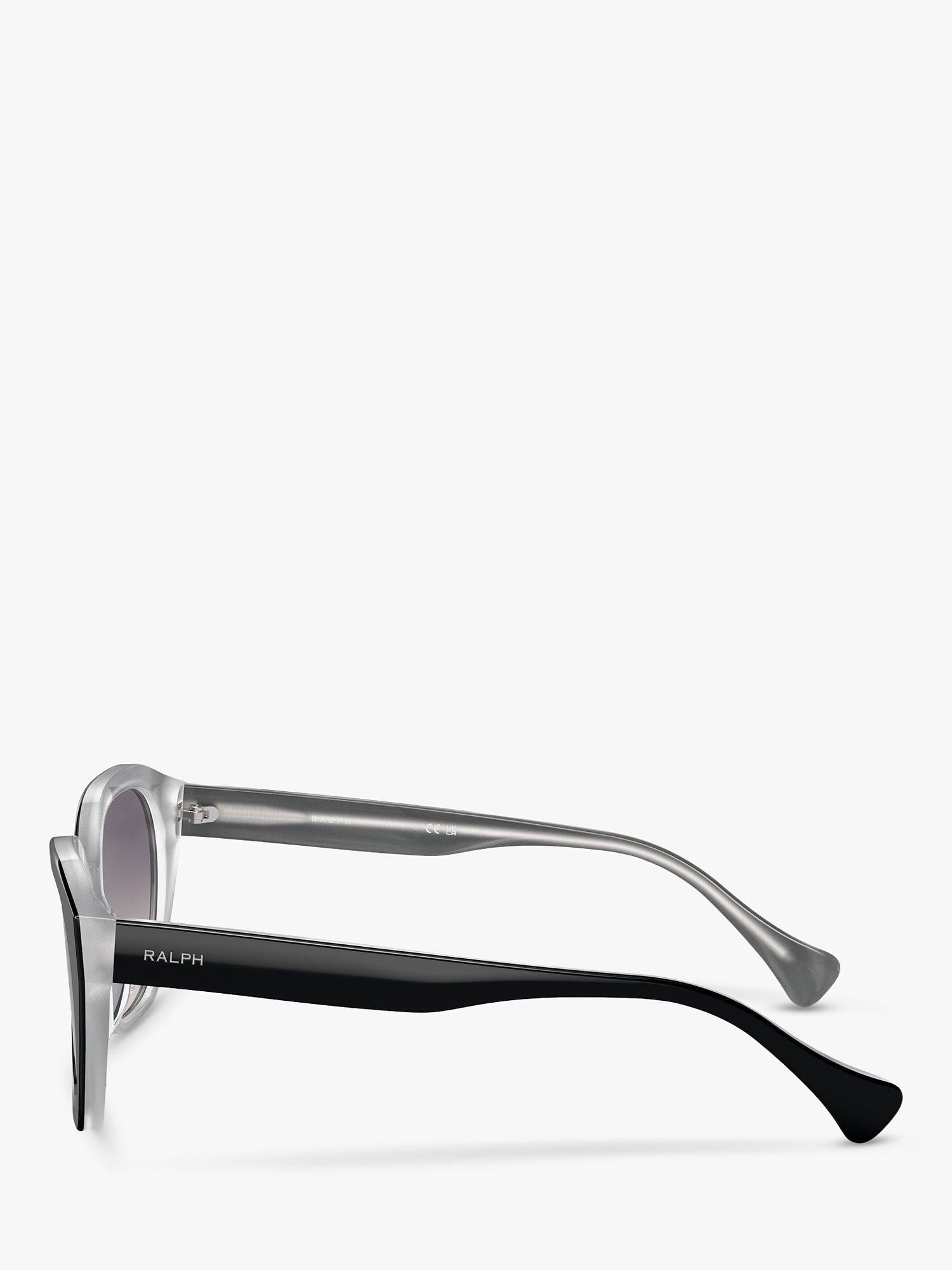 Ralph Lauren round sunglasses in black with gradient lenses, UK version