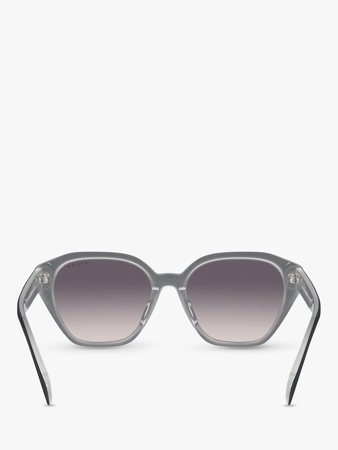 Ralph Lauren round sunglasses in black with gradient lenses, UK version