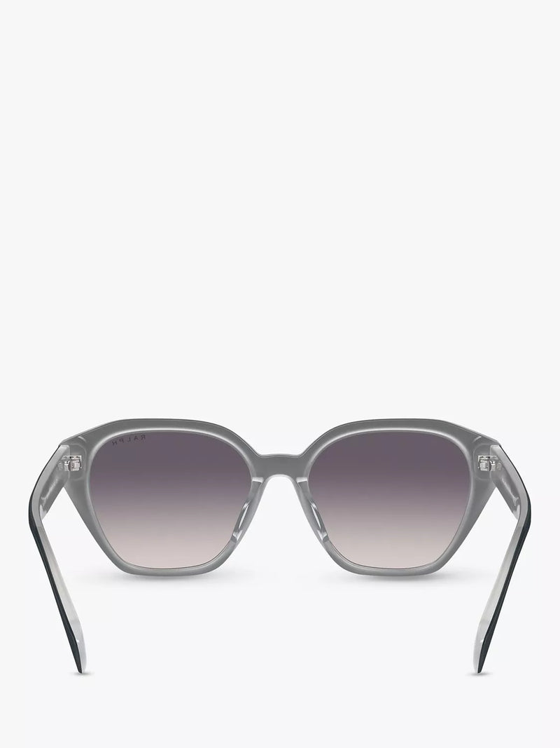 Ralph Lauren round sunglasses in black with gradient lenses, UK version