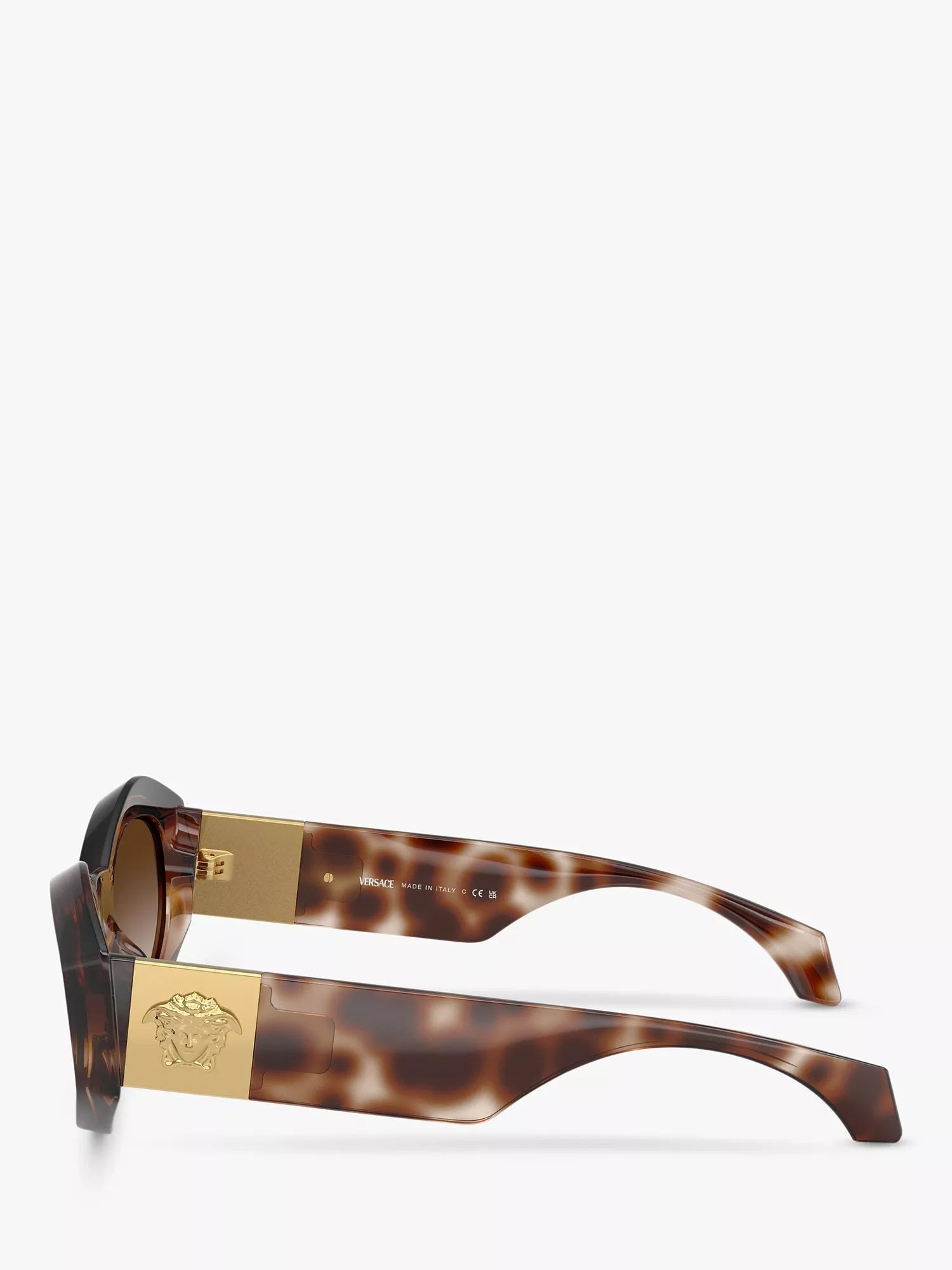 Versace oval sunglasses Havana brown gradient lenses 54mm, UK version