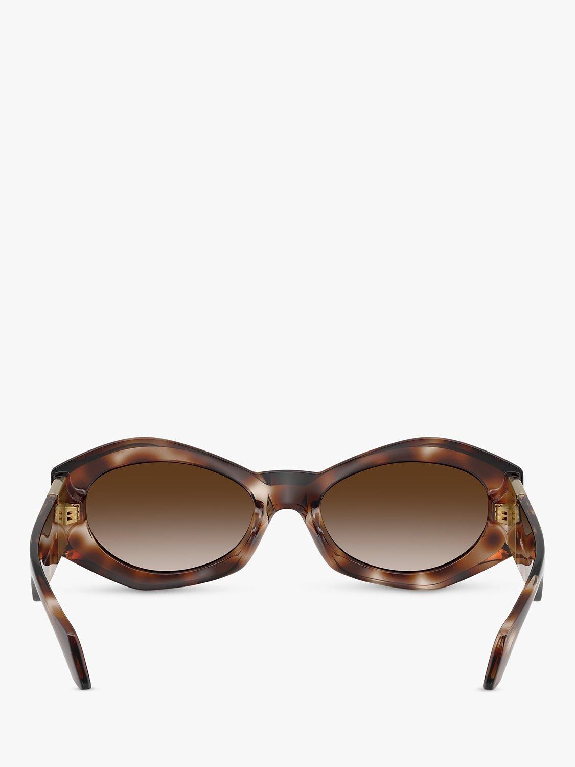 Versace ovale Sonnenbrille Havanna braune Verlaufsgläser 54mm, UK-Version