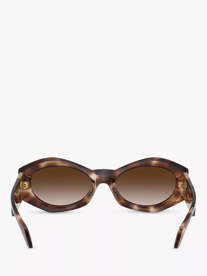 Versace oval sunglasses Havana brown gradient lenses 54mm, UK version