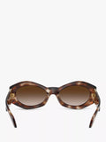 Versace oval sunglasses Havana brown gradient lenses 54mm, UK version
