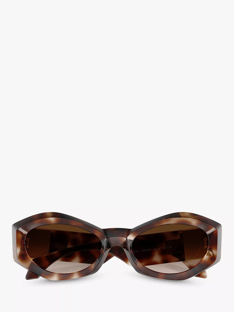 Versace oval sunglasses Havana brown gradient lenses 54mm, UK version