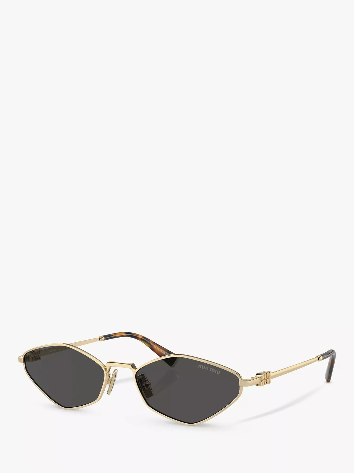Miu Miu irregular pale gold sunglasses (British brand)