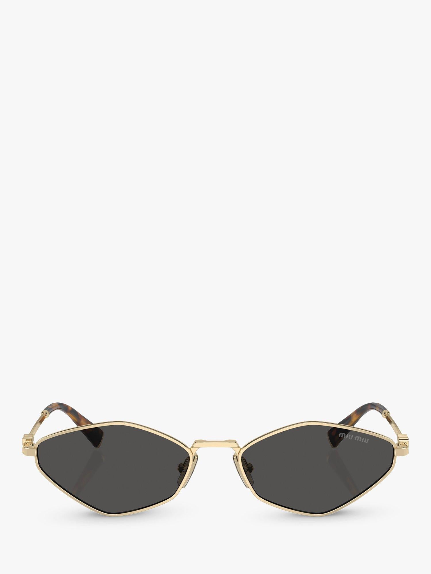 Miu Miu irregular pale gold sunglasses (British brand)