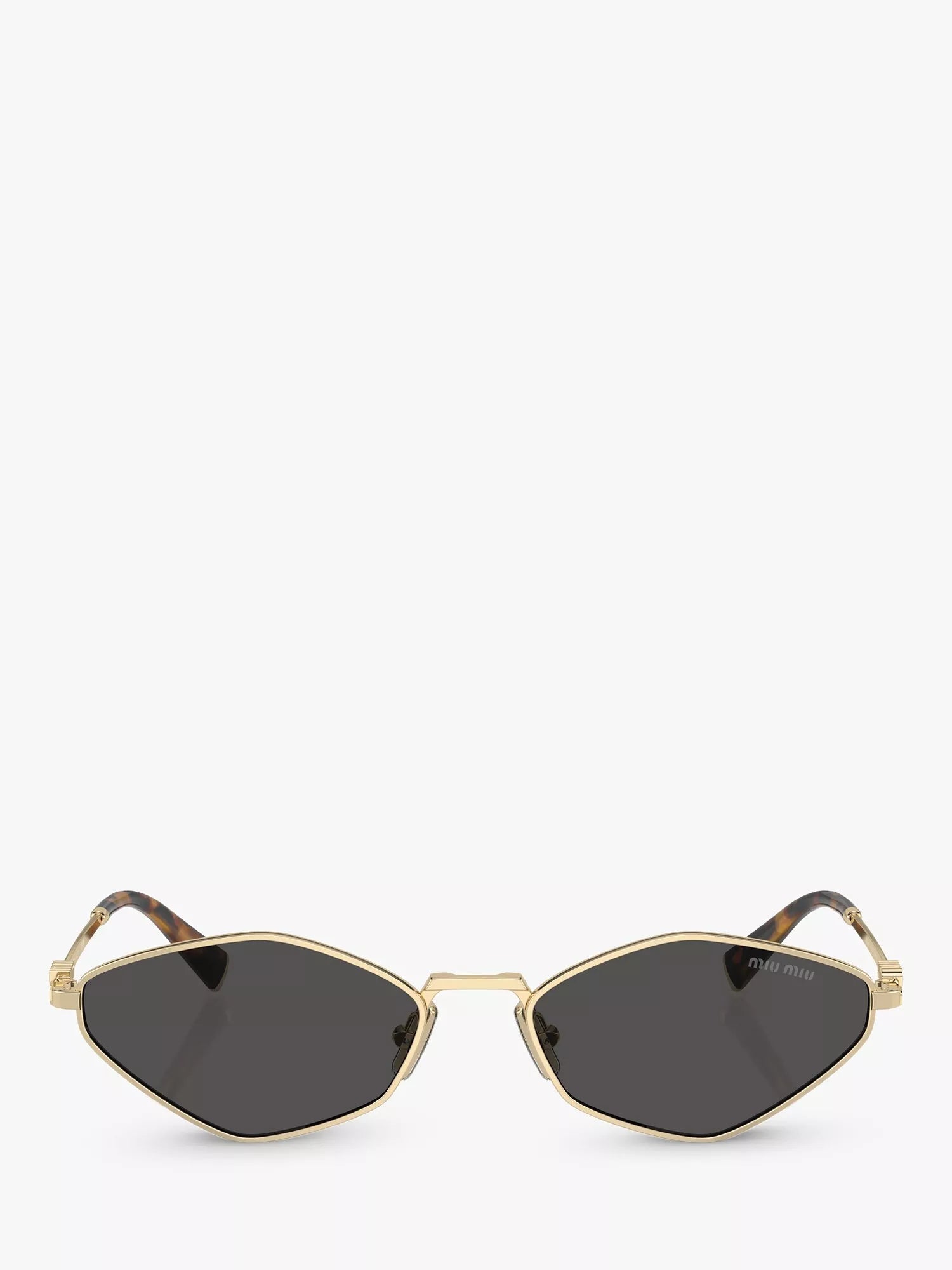 Miu Miu irregular pale gold sunglasses (British brand)