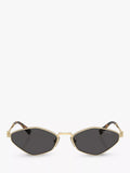 Miu Miu irregular pale gold sunglasses (British brand)