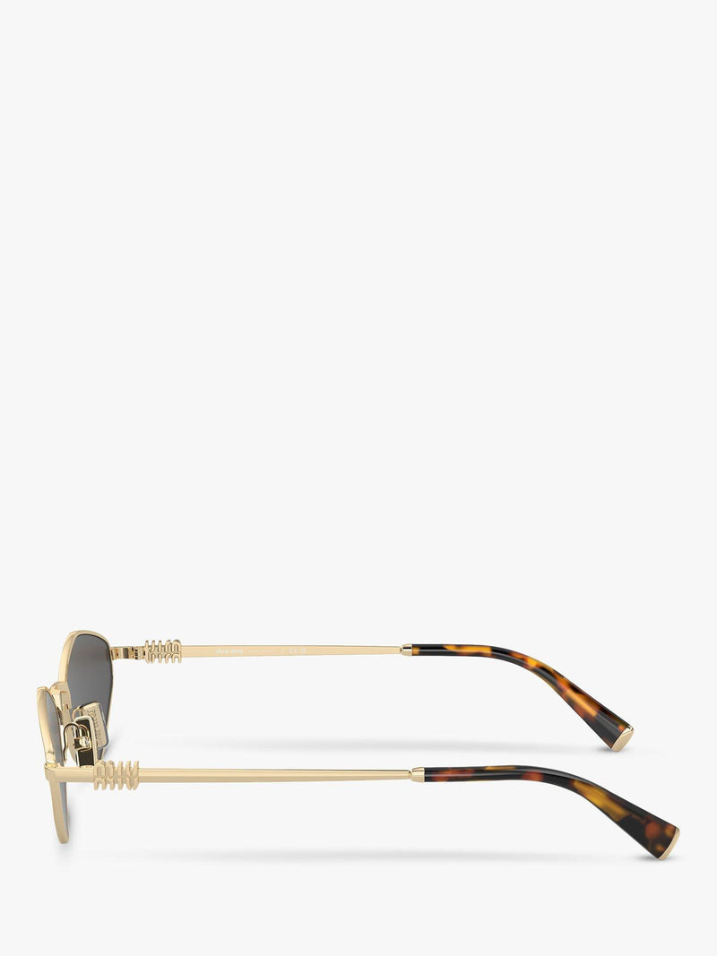 Miu Miu irregular pale gold sunglasses (British brand)