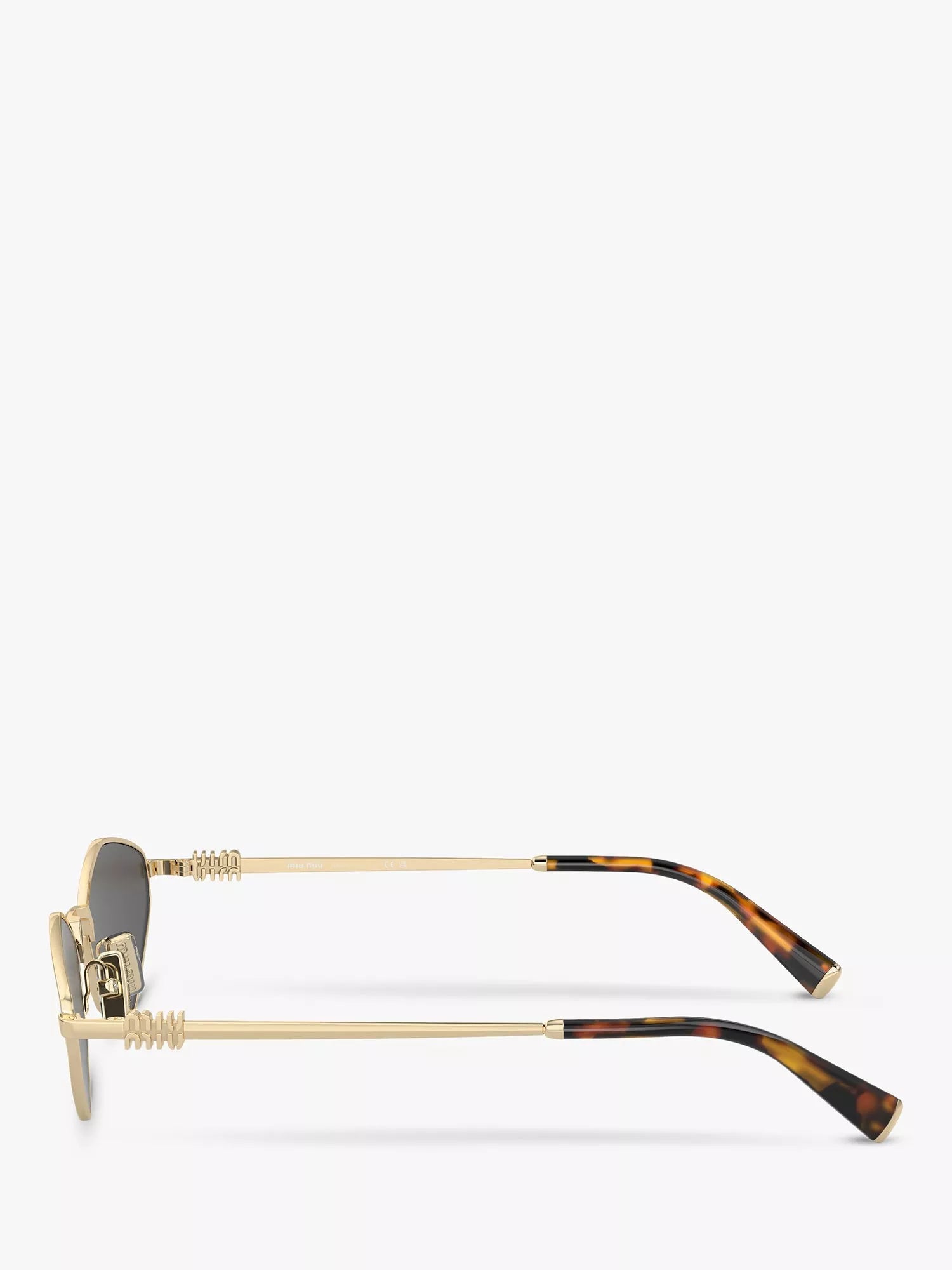 Miu Miu irregular pale gold sunglasses (British brand)