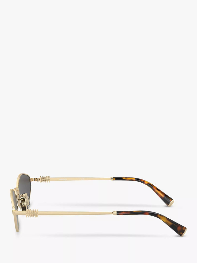 Miu Miu irregular pale gold sunglasses (British brand)