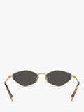 Miu Miu irregular pale gold sunglasses (British brand)