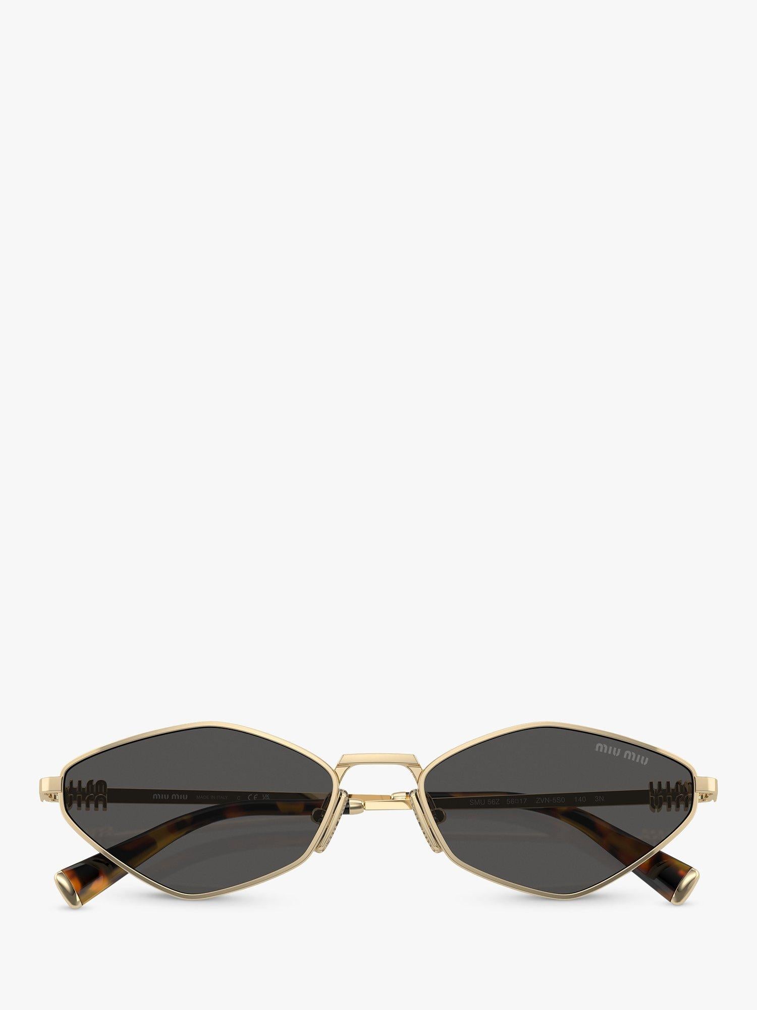 Miu Miu irregular pale gold sunglasses (British brand)