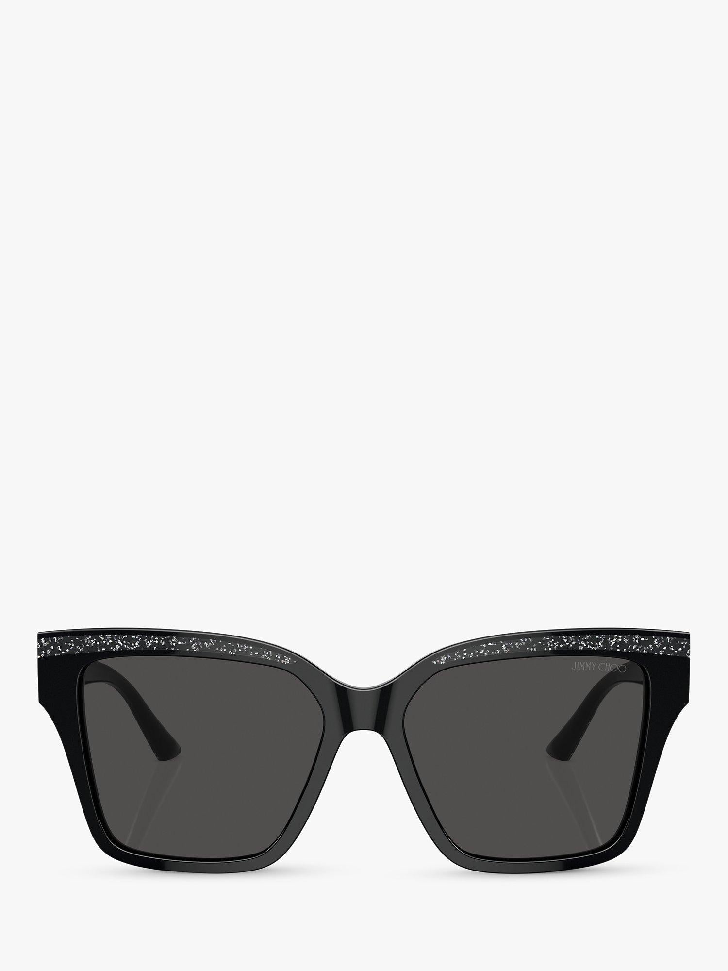 Jimmy Choo cat's eye sunglasses black silver, UK version