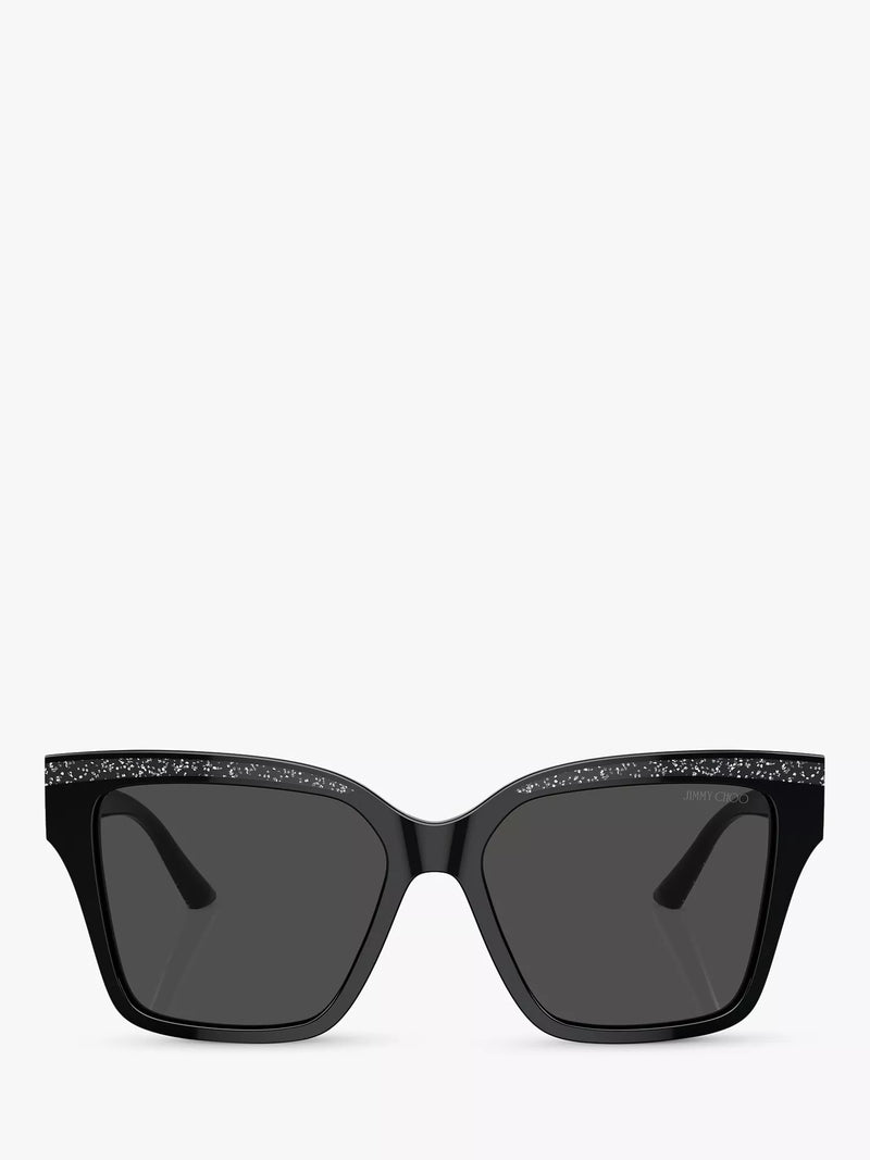 Jimmy Choo cat's eye sunglasses black silver, UK version