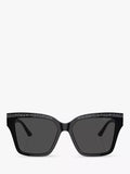 Jimmy Choo cat's eye sunglasses black silver, UK version