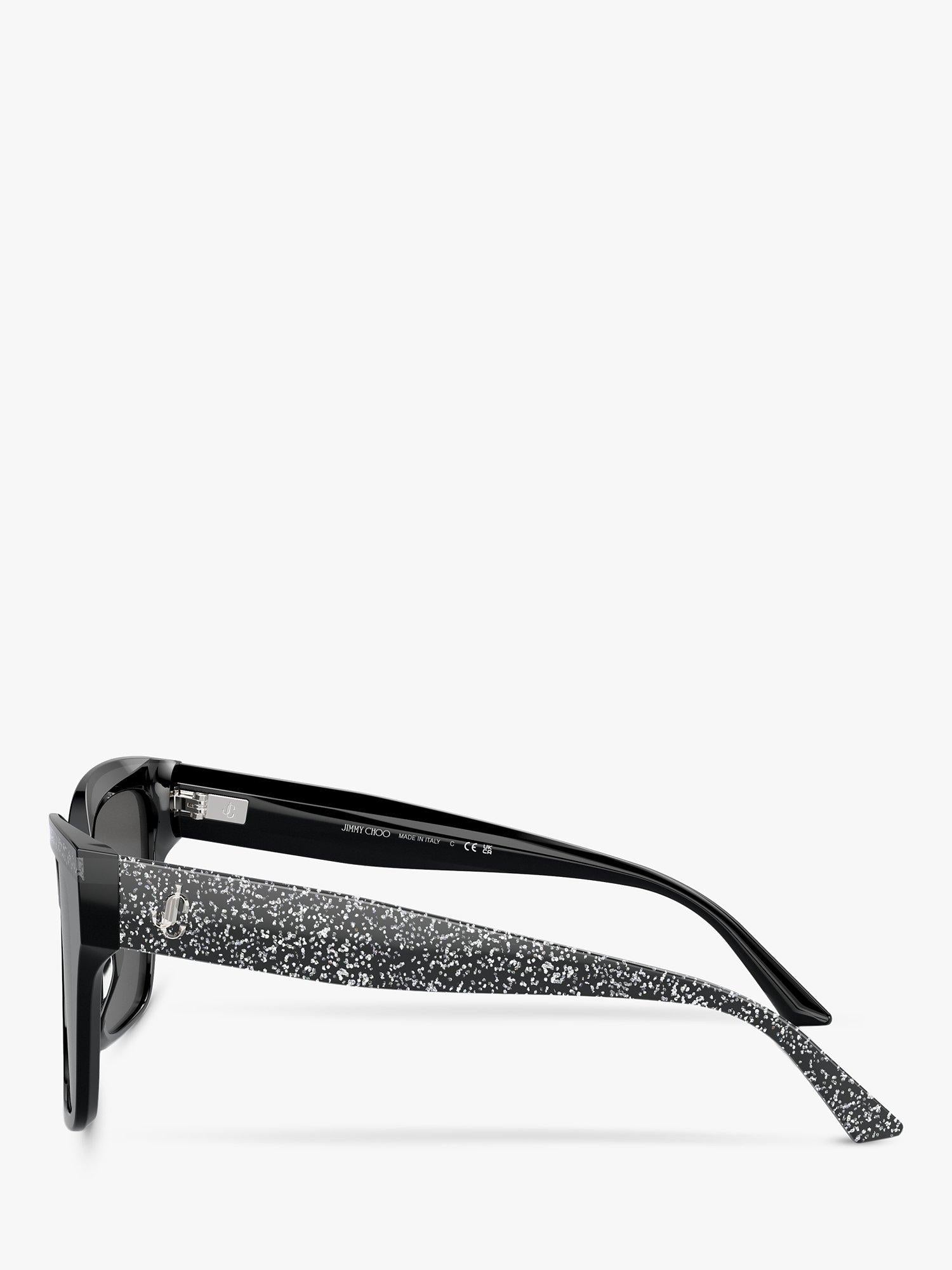 Jimmy Choo cat's eye sunglasses black silver, UK version