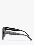 Jimmy Choo cat's eye sunglasses black silver, UK version