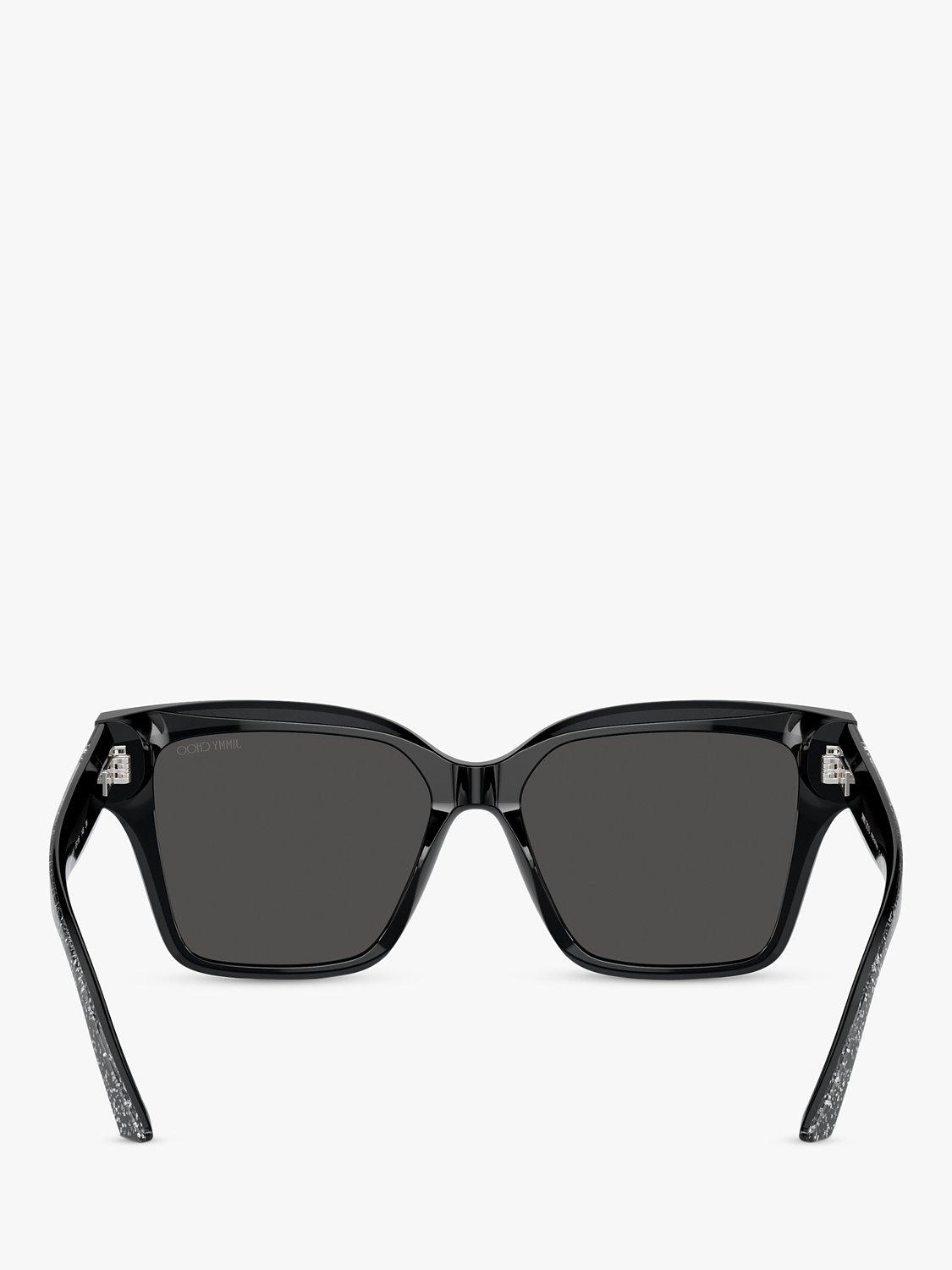 Jimmy Choo cat's eye sunglasses black silver, UK version