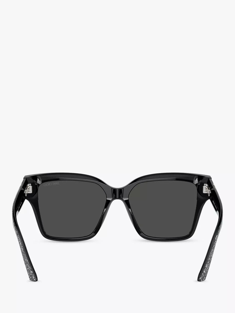 Jimmy Choo cat's eye sunglasses black silver, UK version