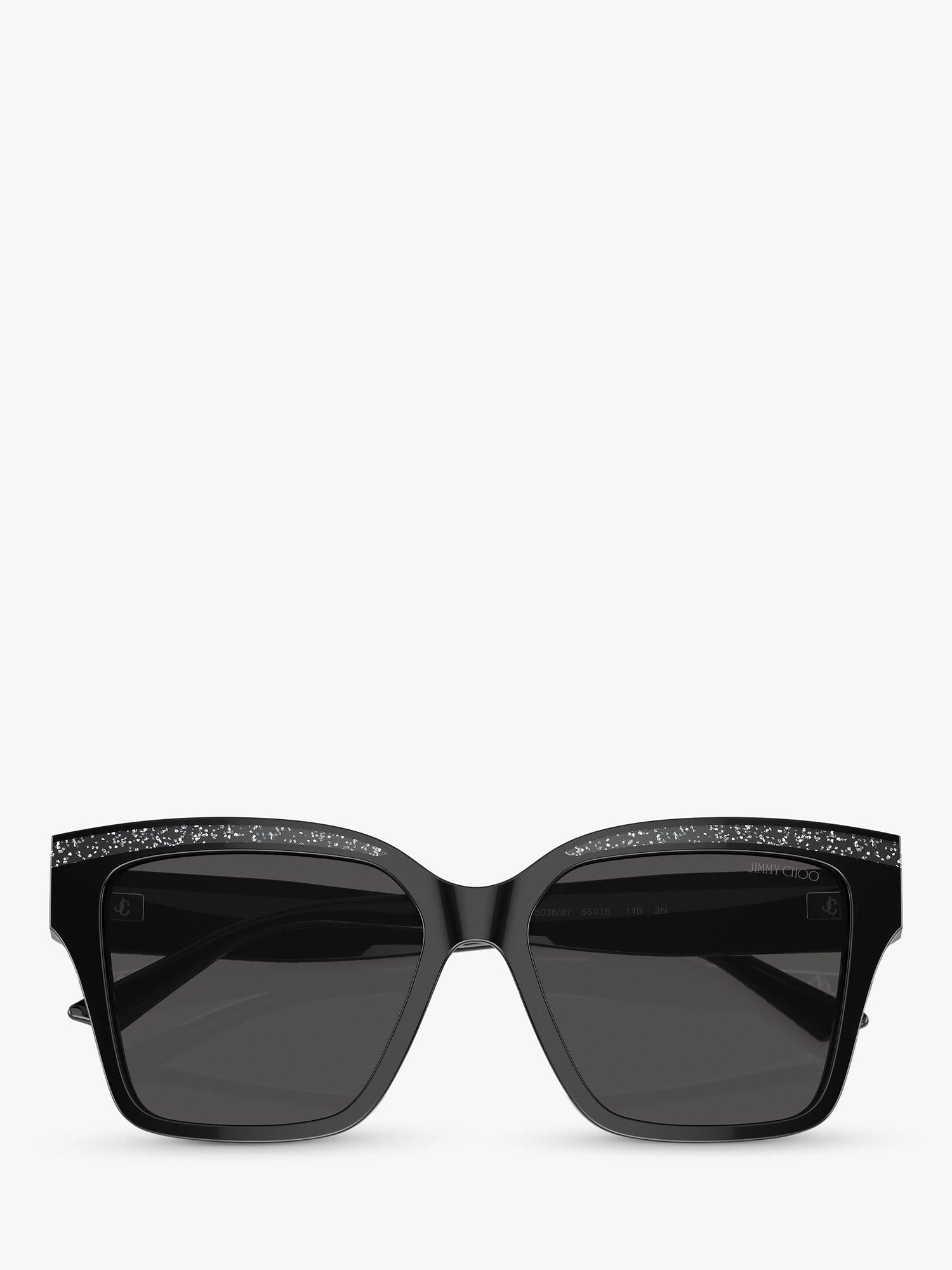 Jimmy Choo cat's eye sunglasses black silver, UK version