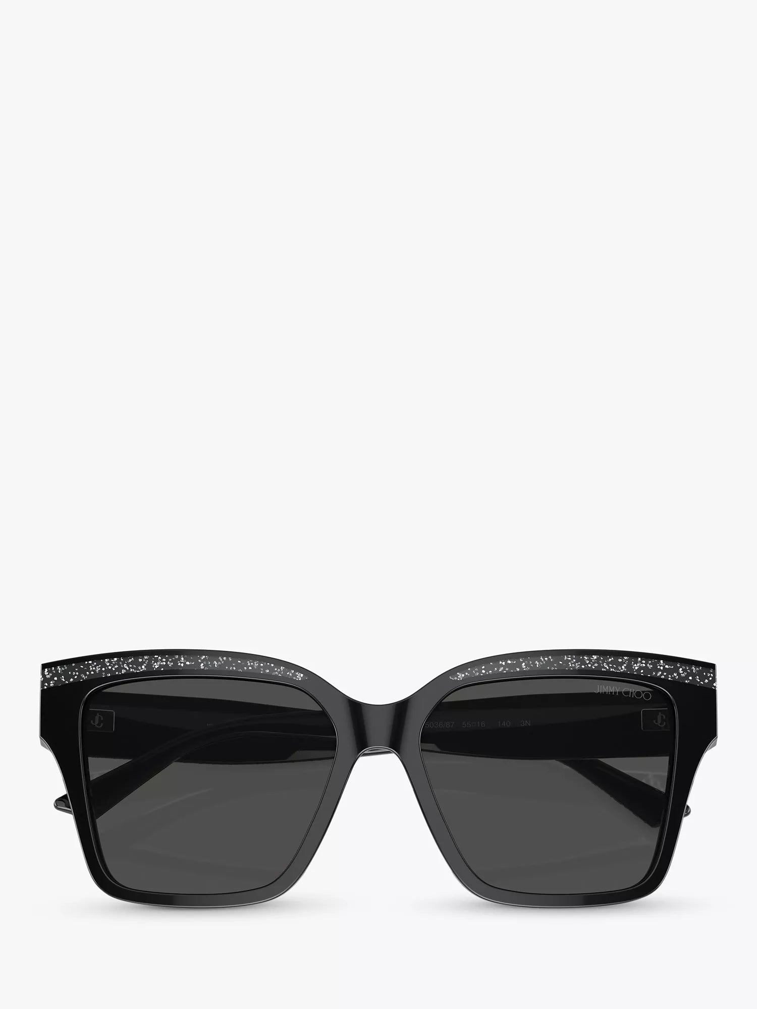 Jimmy Choo cat's eye sunglasses black silver, UK version
