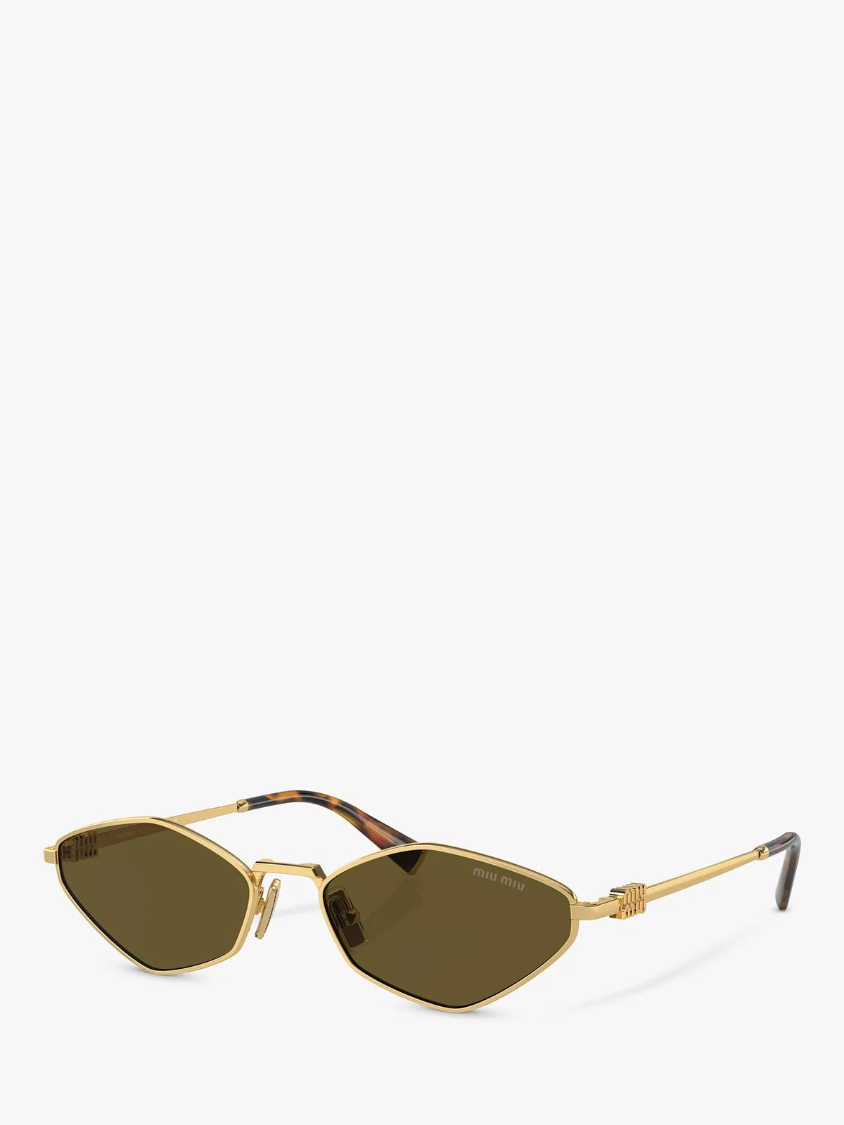 Miu Miu irregular gold sunglasses polyamide (British brand)