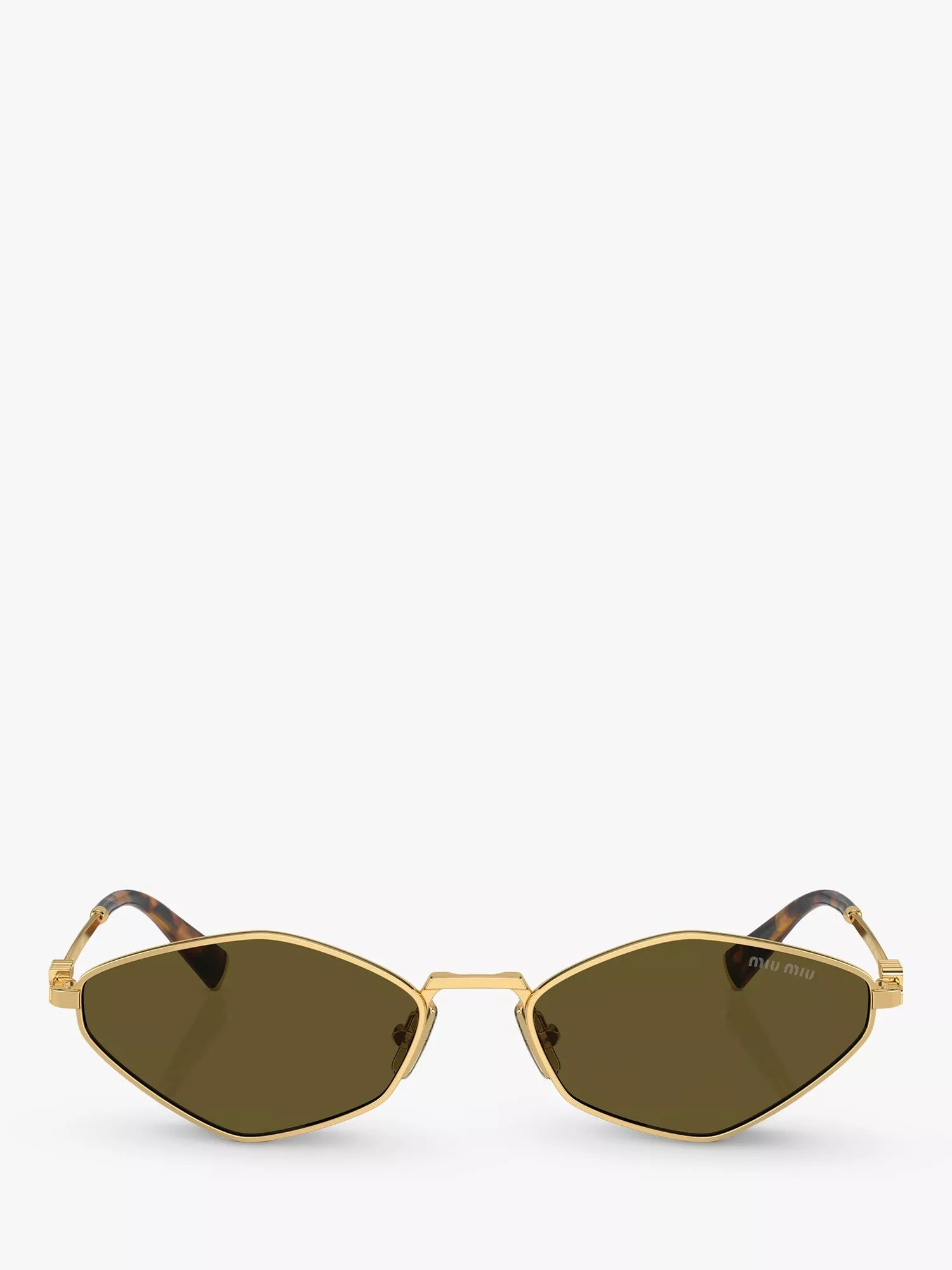 Miu Miu irregular gold sunglasses polyamide (British brand)