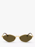 Miu Miu irregular gold sunglasses polyamide (British brand)