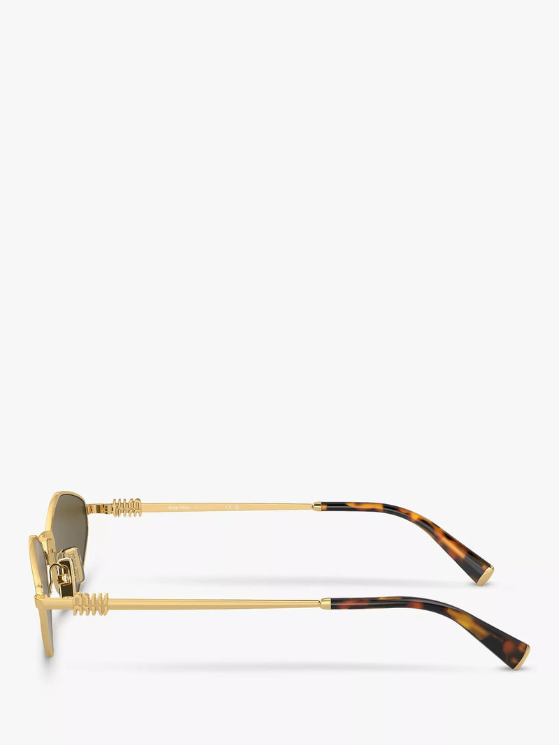 Miu Miu irregular gold sunglasses polyamide (British brand)