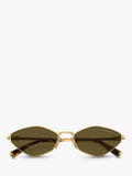 Miu Miu irregular gold sunglasses polyamide (British brand)