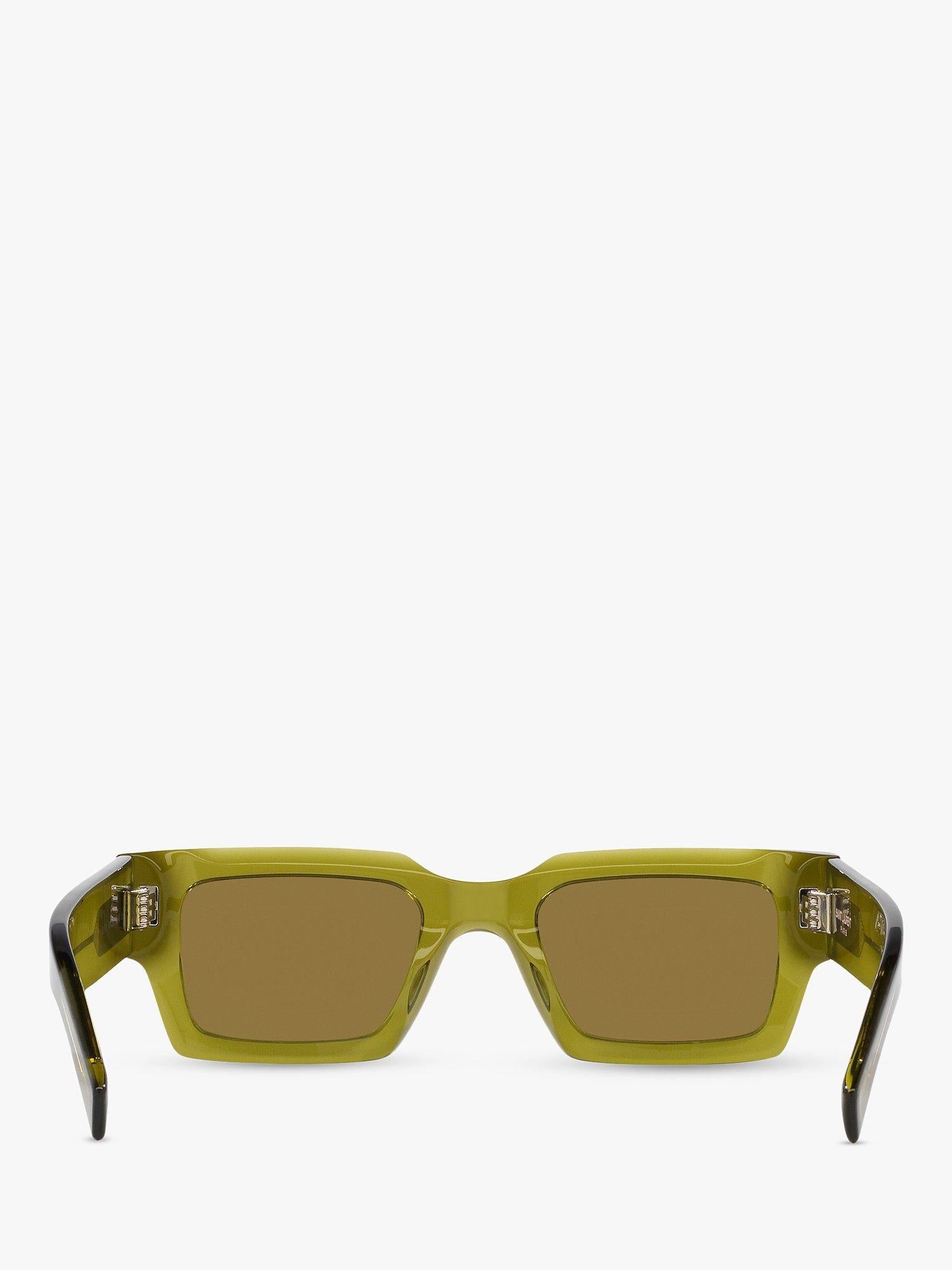 Yves Saint Laurent rectangular sunglasses green/brown, UK version