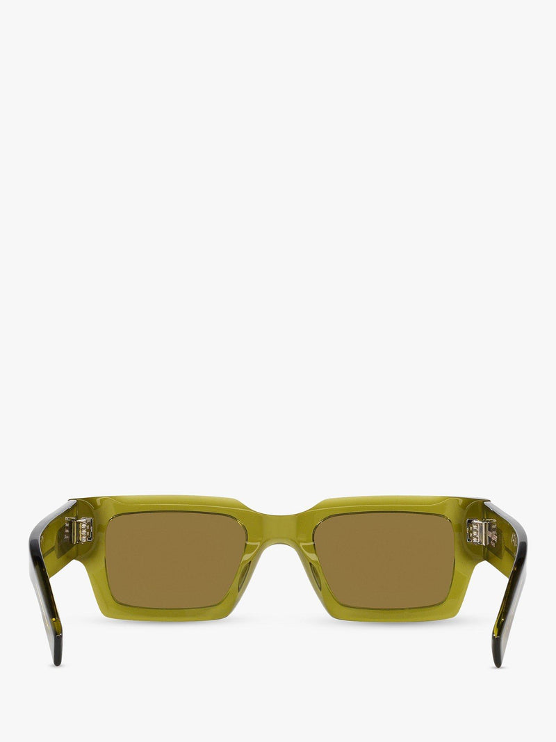 Yves Saint Laurent rectangular sunglasses green/brown, UK version