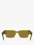 Yves Saint Laurent rectangular sunglasses green/brown, UK version