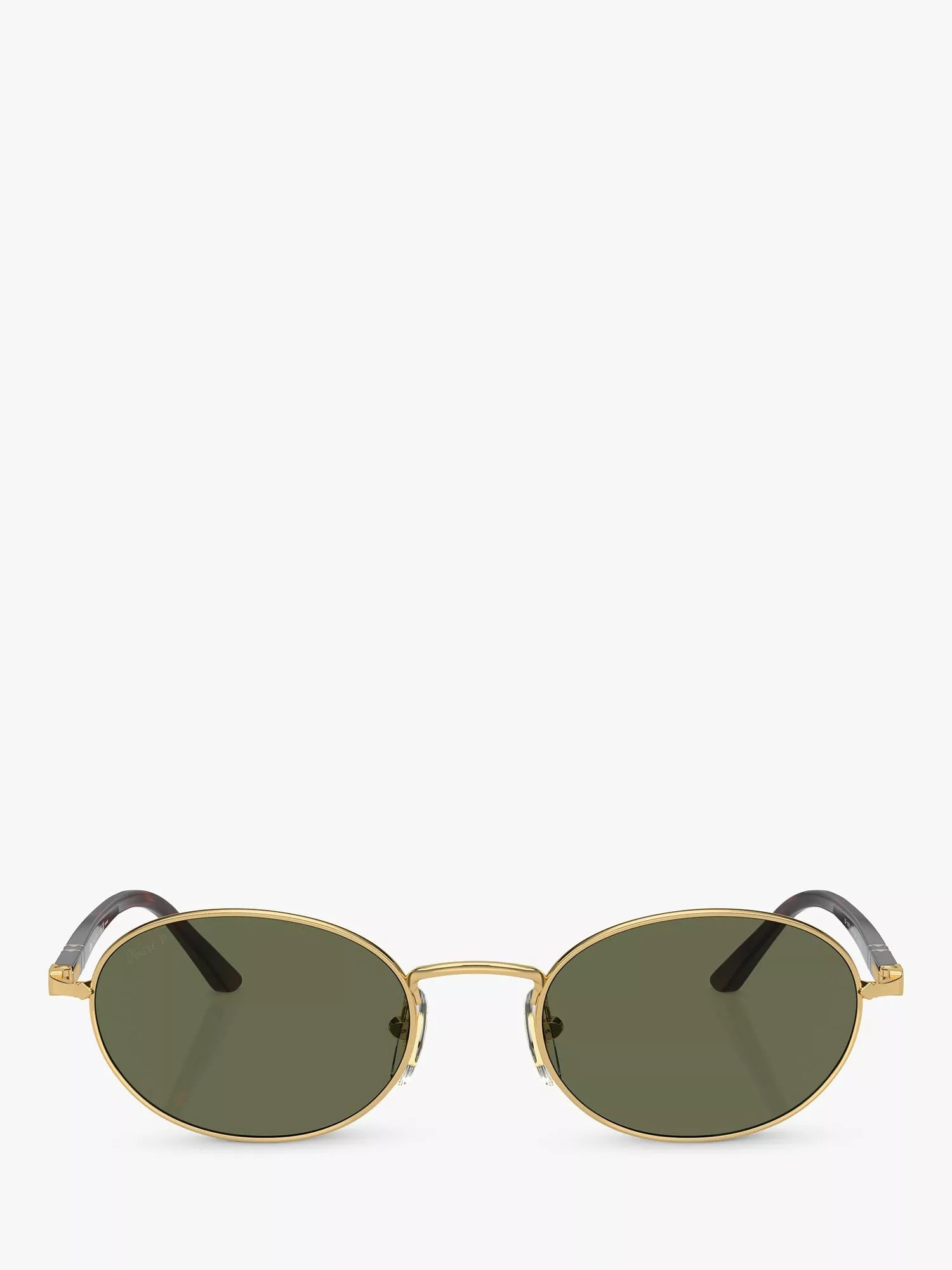 Persol PO1018S Ida polarised oval sunglasses gold/green, imported from the UK