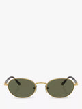 Persol PO1018S Ida polarised oval sunglasses gold/green, imported from the UK
