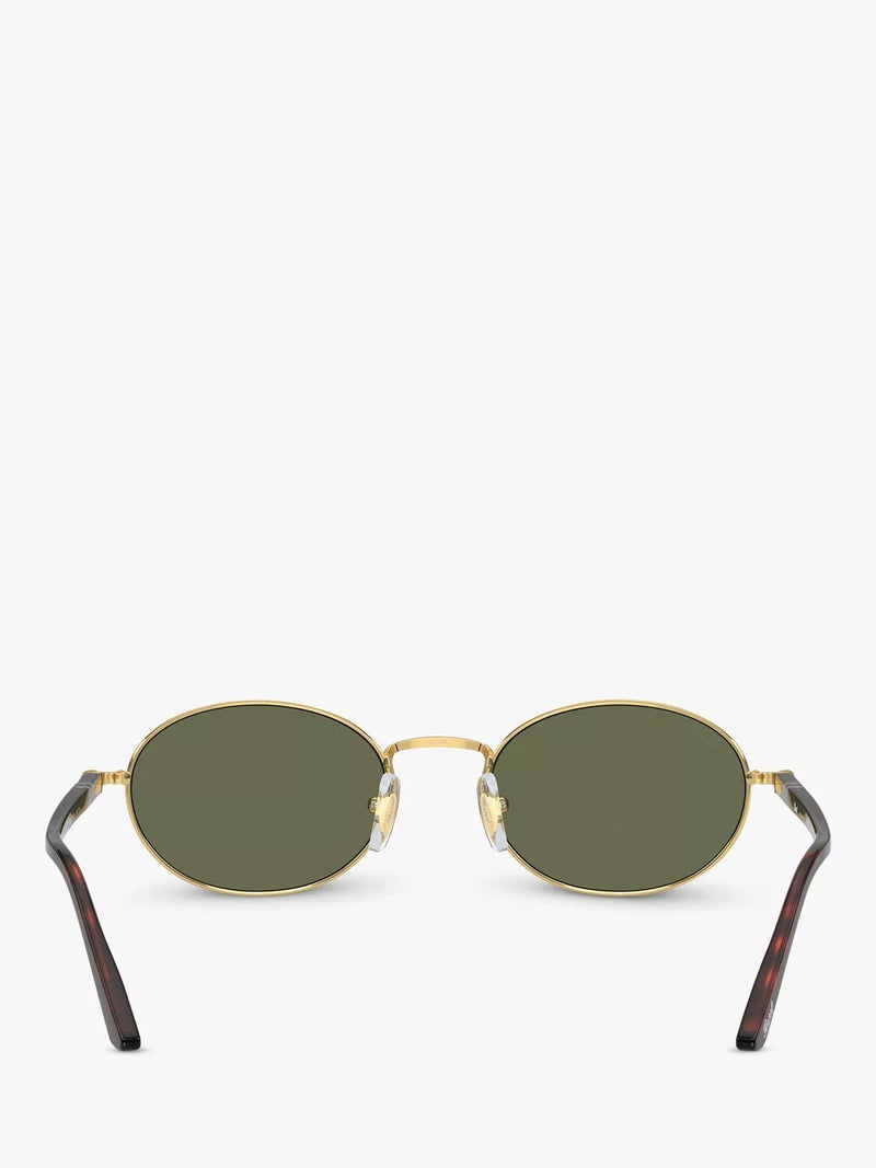 Persol PO1018S Ida polarised oval sunglasses gold/green, imported from the UK
