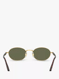 Persol PO1018S Ida polarised oval sunglasses gold/green, imported from the UK