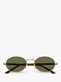 Persol PO1018S Ida polarised oval sunglasses gold/green, imported from the UK
