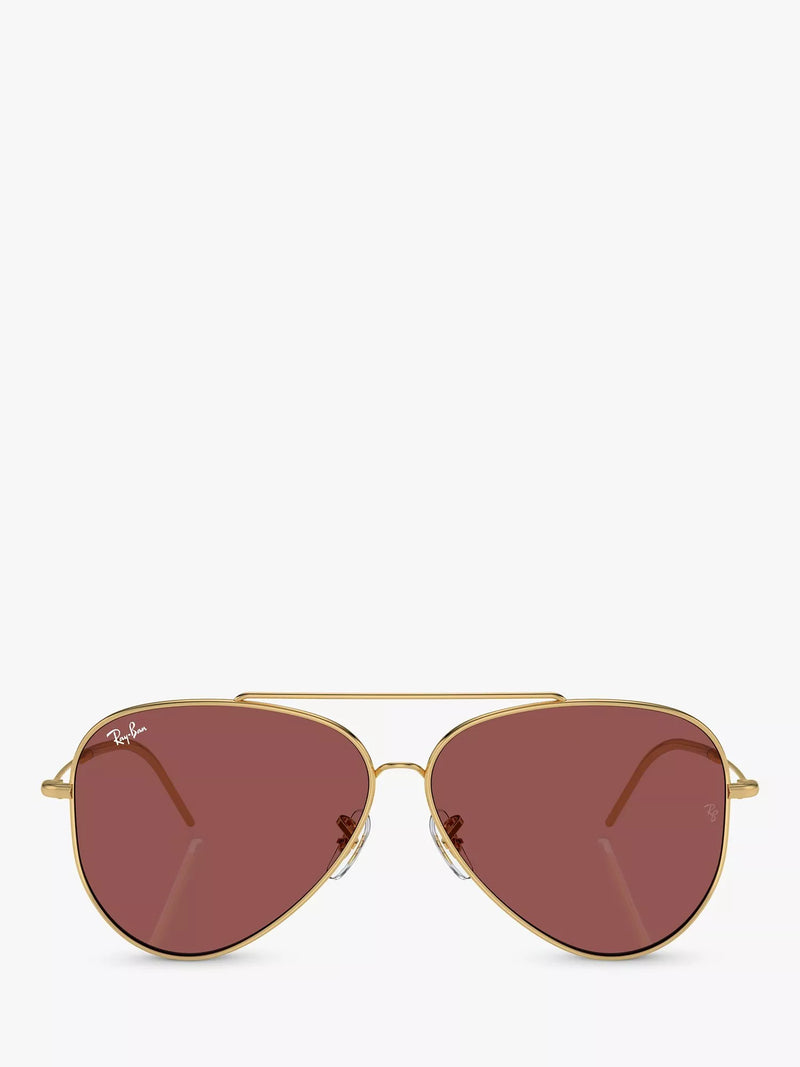 Ray-Ban aviator sunglasses gold metal frame polyamide lenses - British product