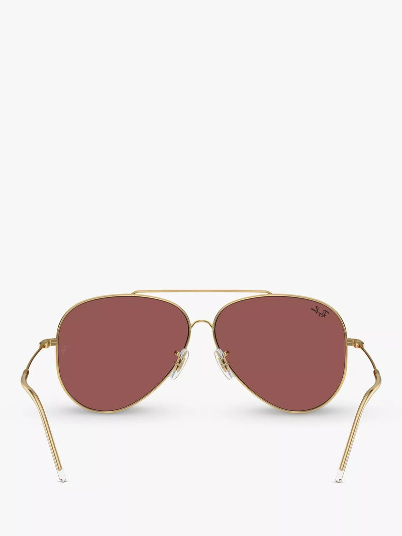 Ray-Ban aviator sunglasses gold metal frame polyamide lenses - British product