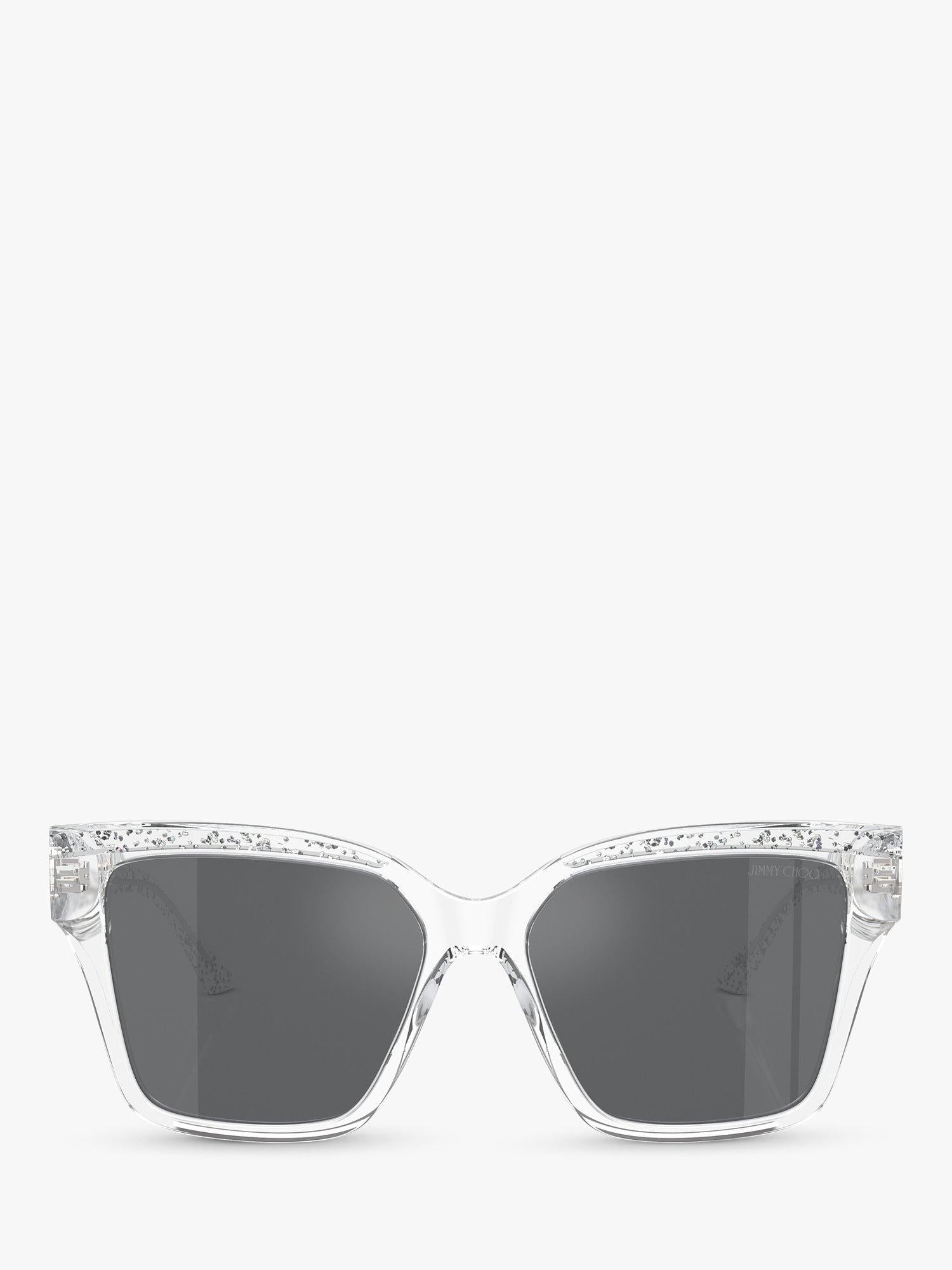 Jimmy Choo square sunglasses crystal glitter silver - British product
