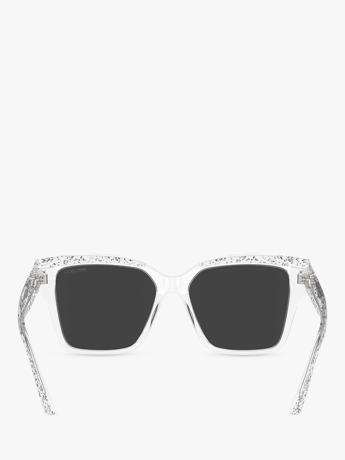 Jimmy Choo square sunglasses crystal glitter silver - British product